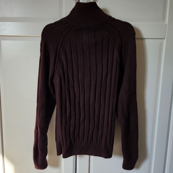 DEVRED Brown ribbed 100% cotton sweater Size L - Picture 5 of 6